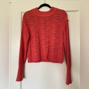 Free People Knit Sweater in Salmon/Pink - Size S